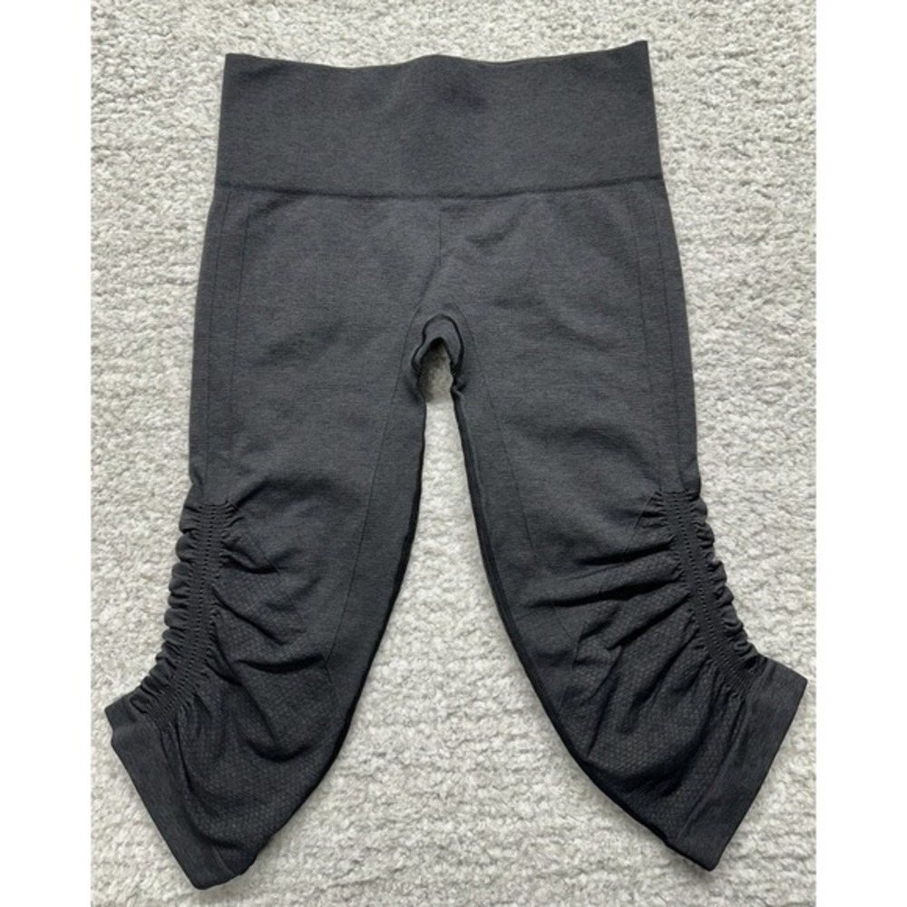lululemon 6 Womens Flow And Go Cropped Leggings Black Pullon Women's Gym Walking